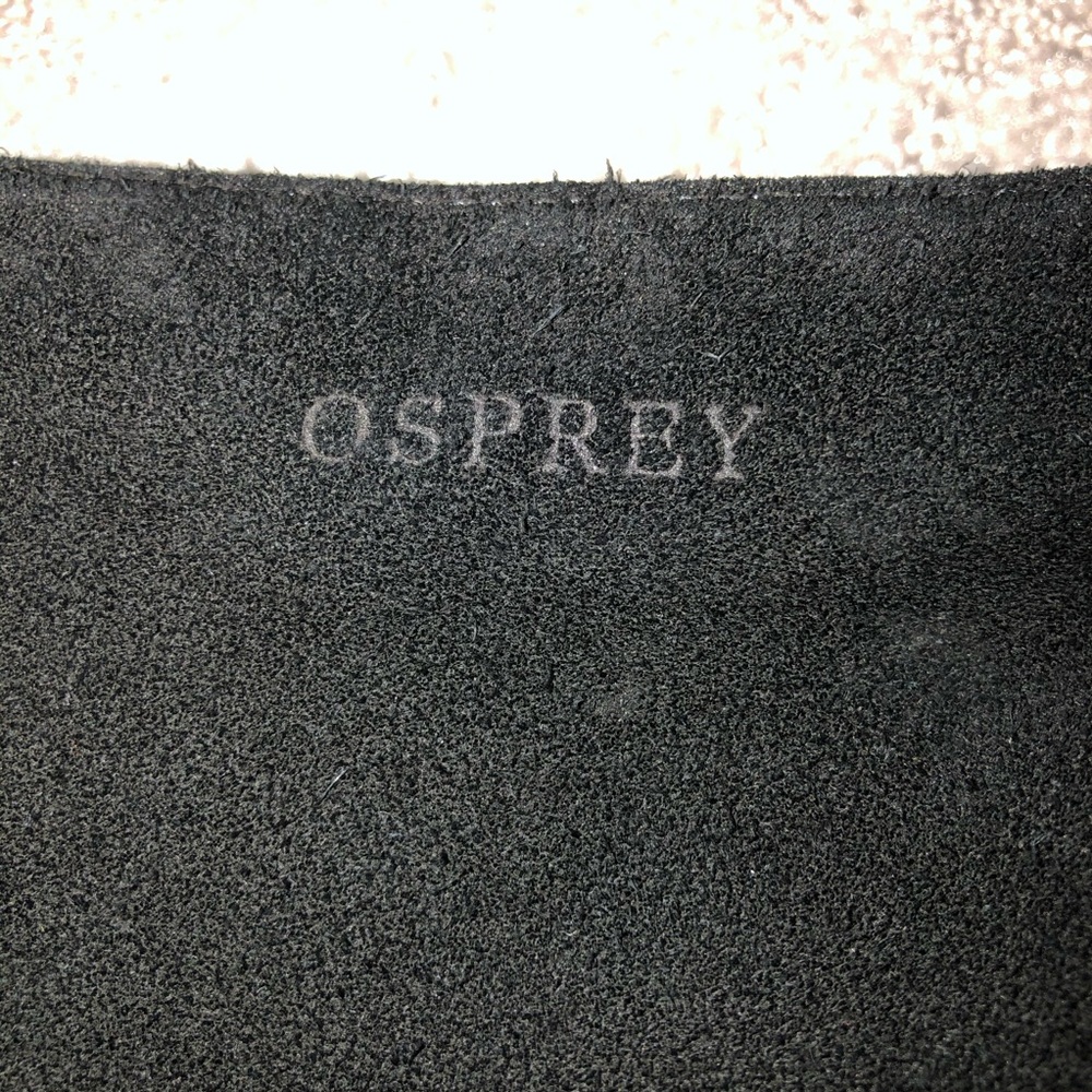 OSPREY black suede bag